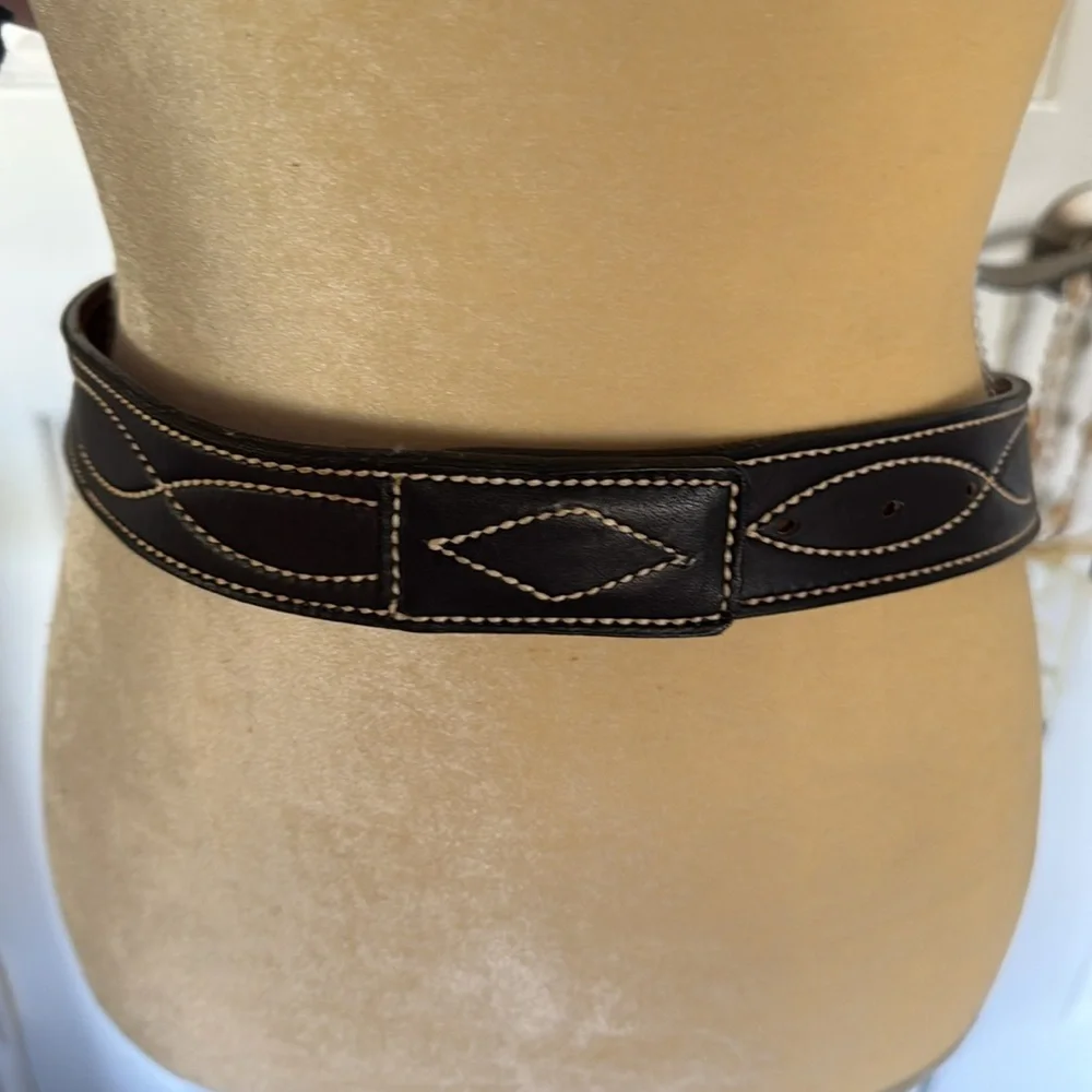Vintage Brown Men's Buckle-less Belt Hereford Brand Full Grain Cowhide